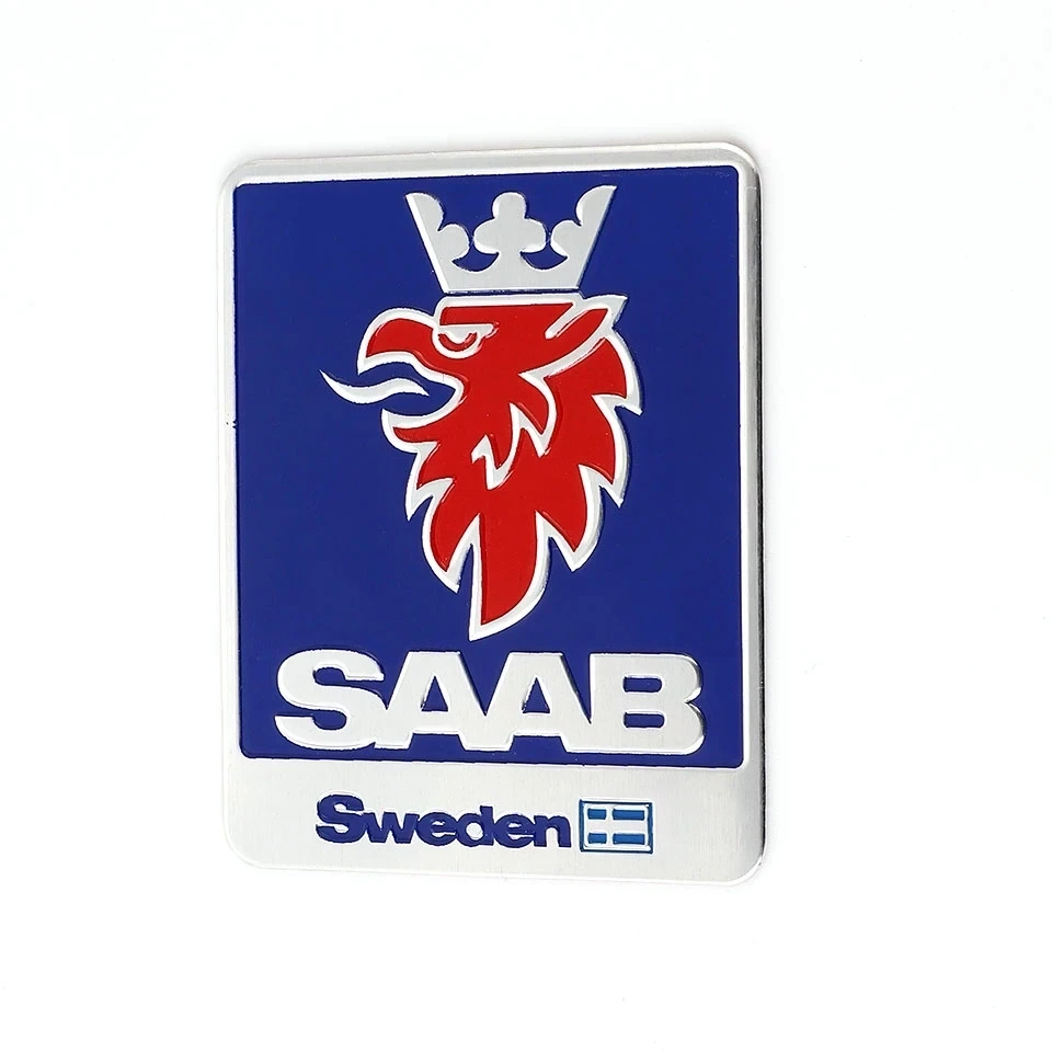 Эмблема алюминиевая SAAB 7х5,5 см (1741909288)