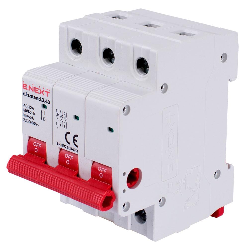 Вимикач навантаження E.NEXT e.is.stand.3.40 3P 40А (s082007)