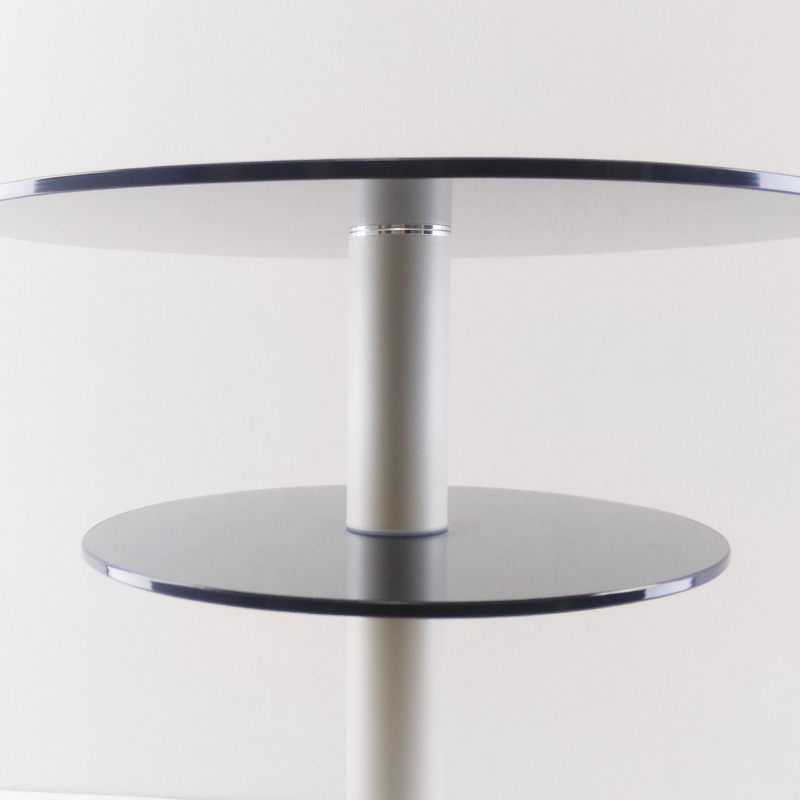 Стол журнальный стеклянный Commus Bravo Light 425 K gray-sosnak-wtm60 Светло-серый (411870202) - фото 7