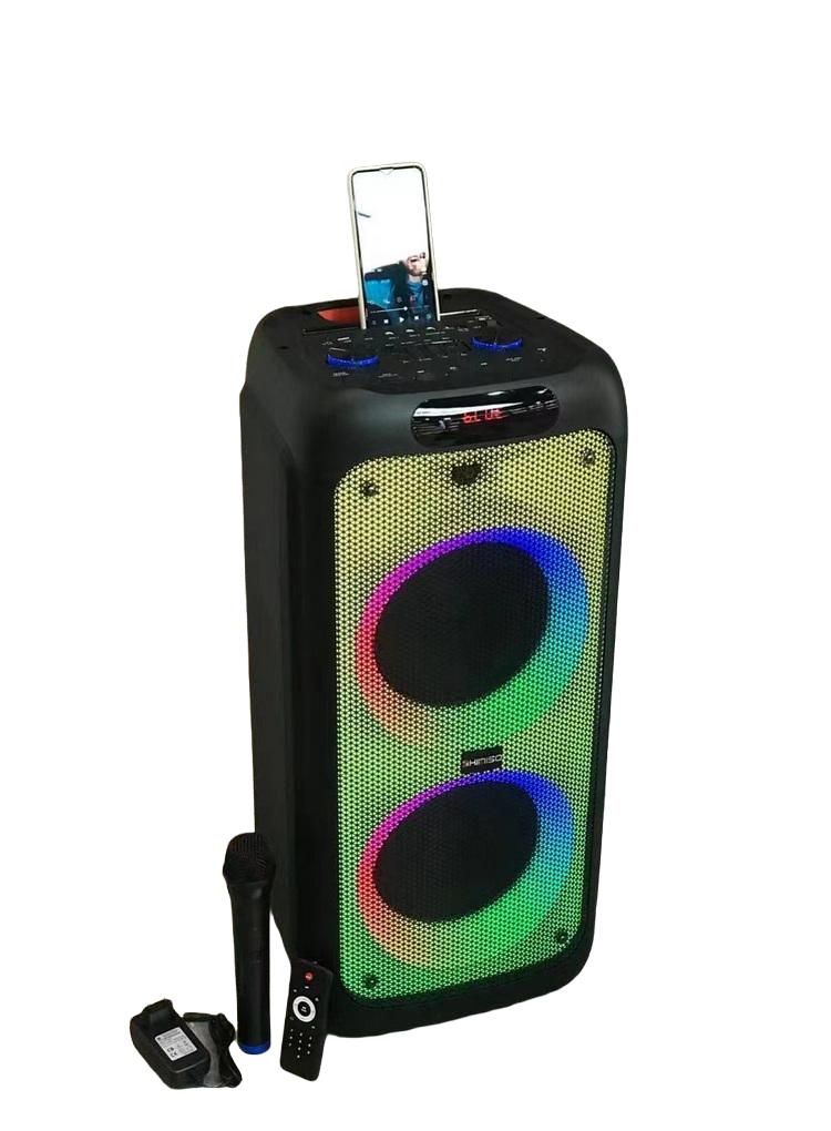 Колонка Kimiso QS-218 с микрофоном 8'Bassх2/2000 W (Col-017)