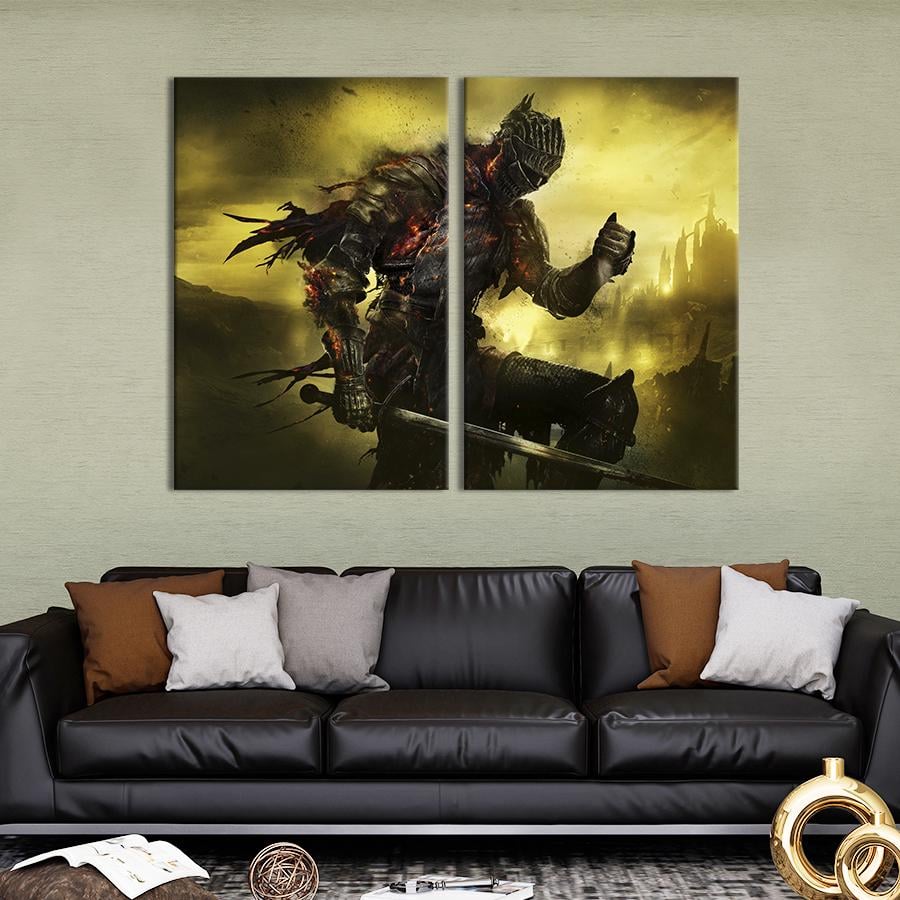 Картина на холсте Негорящий, Dark Souls III 165x122 см (1437-2)