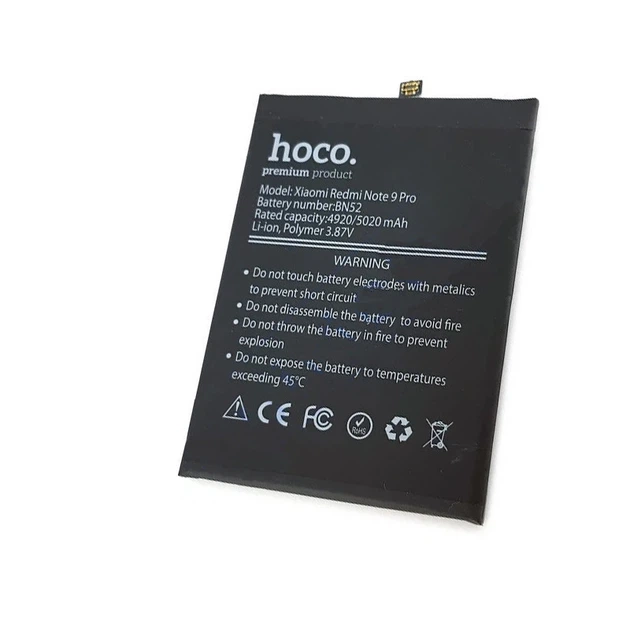 Аккумулятор Hoco для Xiaomi Redmi Note 9 Pro/BN52 (10295022)