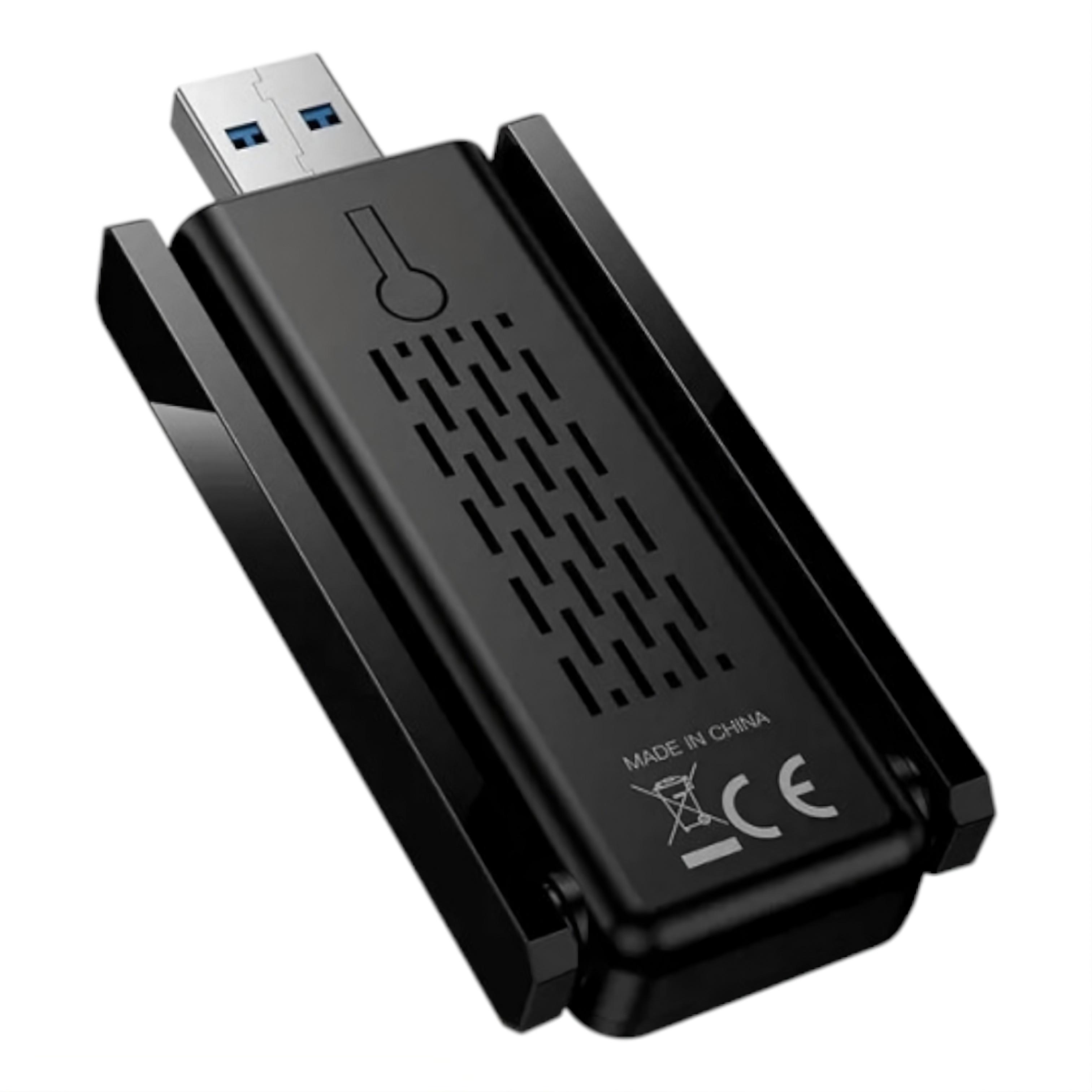 Адаптер беспроводной Hoco HI34 USB WiFi6 2,4/5 ГГц до 600 Мбит/с Черный (30775375) - фото 3