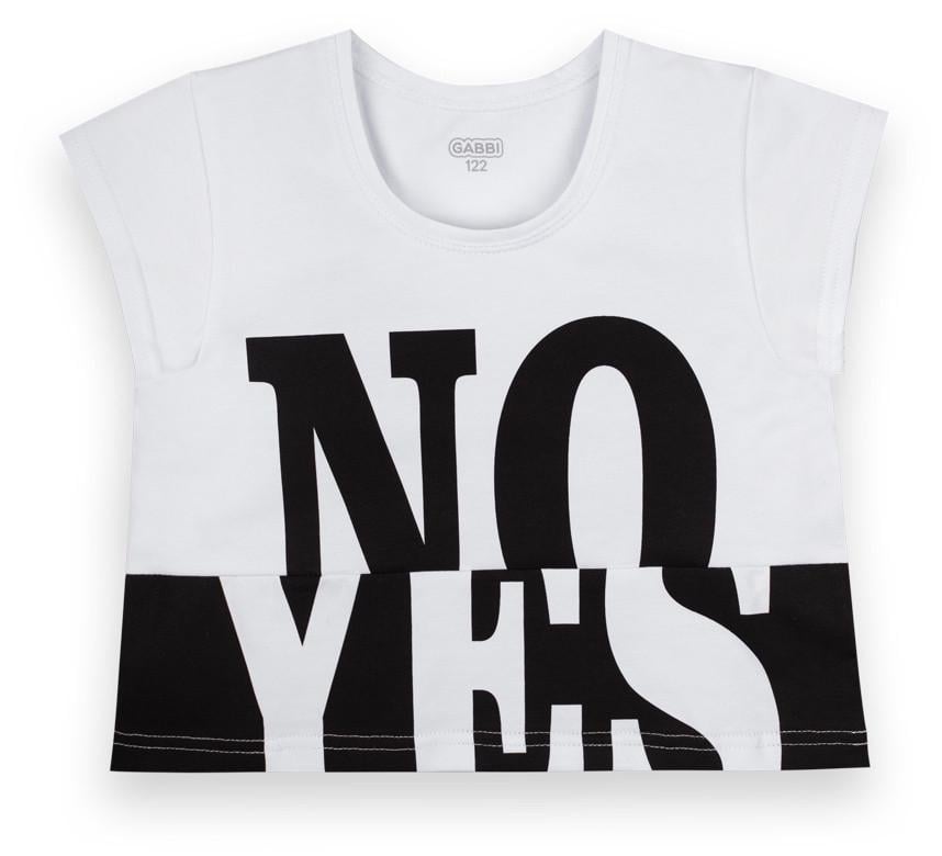 Кроп-топ дитячий для дівчинки GABBI FT-21-9-2 134 см Білий (12659)