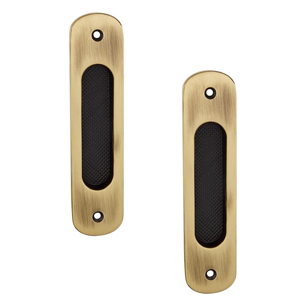 Ручка-черепашка дверная Doganlar латунная 2 шт. Бронзовый античный (d_80 80)