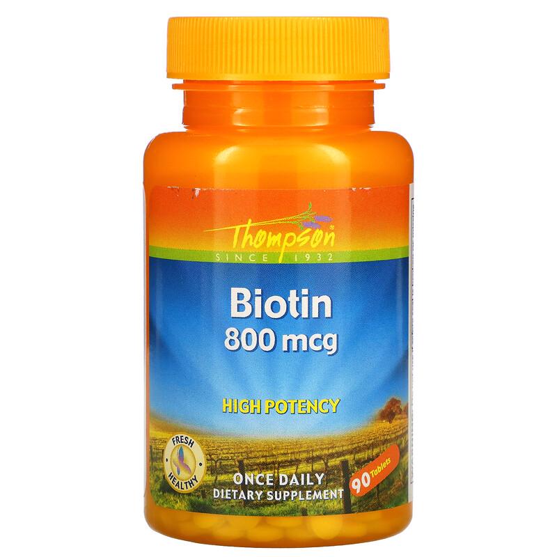 Биотин Thompson Biotin 800 mcg 90 Tabs Биотин Thompson Biotin 800 mcg 90 Tabs