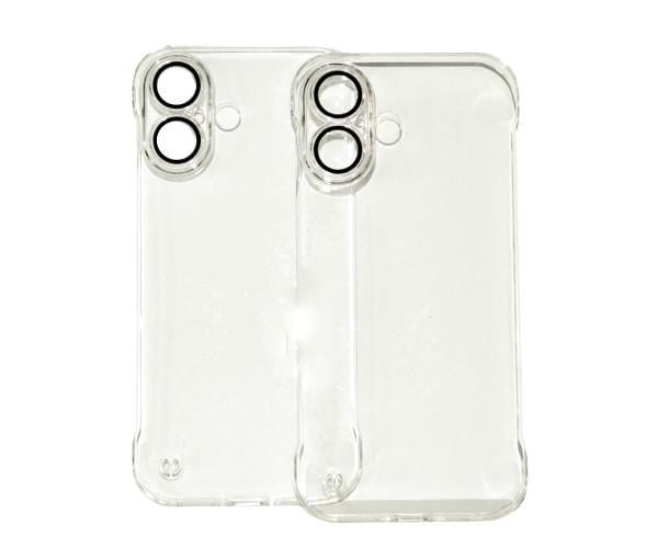 Чехол - накладка Omeve Clear Bamper для iPhone 16 Plus с защитой для камеры Прозрачный
