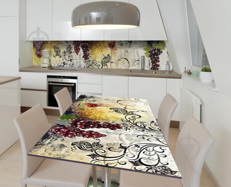 Наклейка 3Д виниловая на стол Zatarga «Бокал Каберне» 650х1200 мм (Z184019/1st)