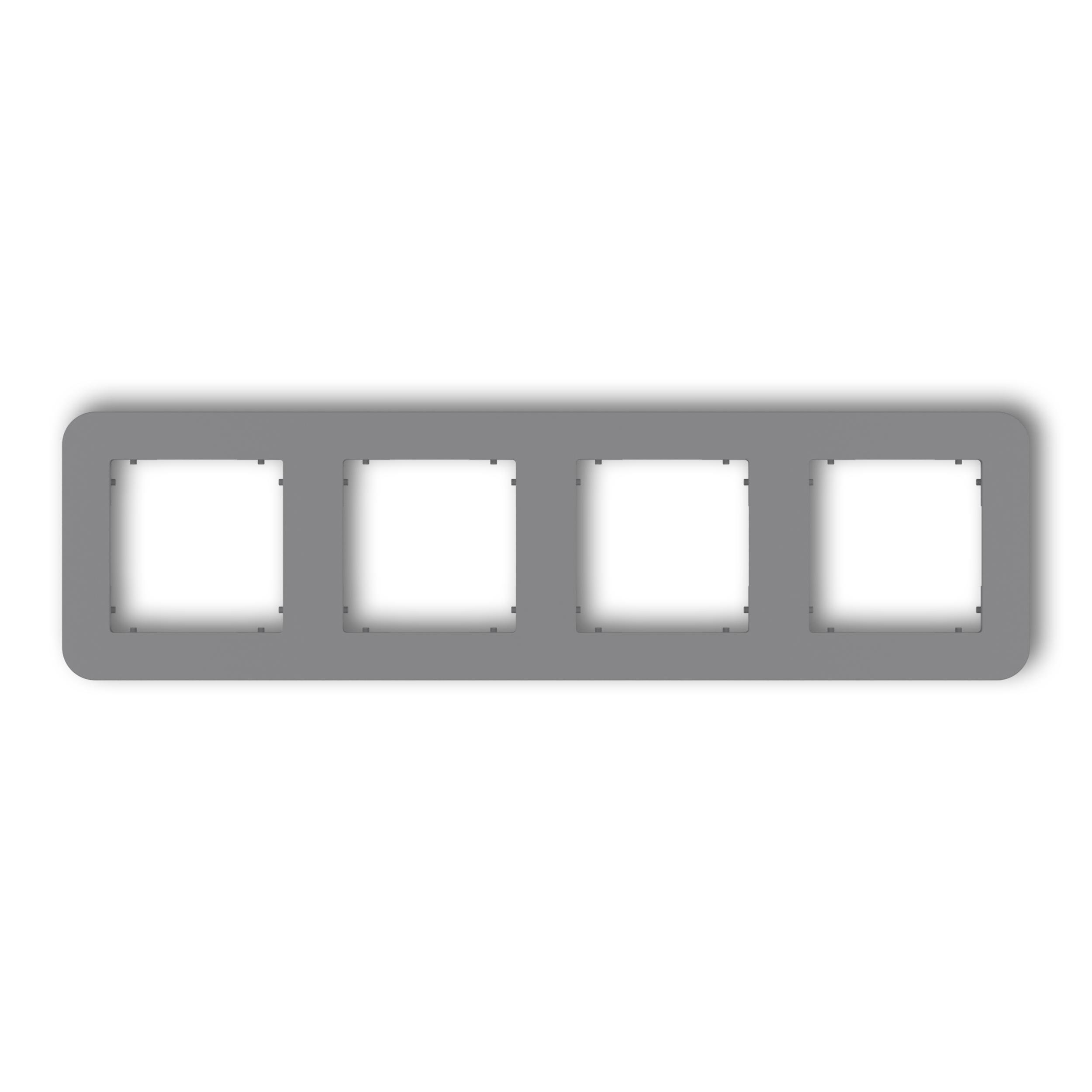 Рамка четверна універсальна закруглена Karlik Mini Сірий матовий (27MRTZ-4)
