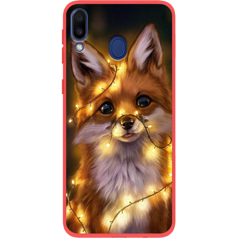 Чехол Boxface Samsung M205 Galaxy M20 Рождественская лиса Красный силикон (36205-up2399-43047)