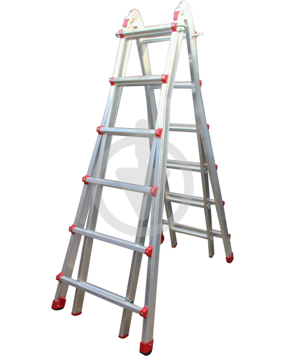Лестница-стремянка трансформер алюминиевая 4х6 ступеней (306)