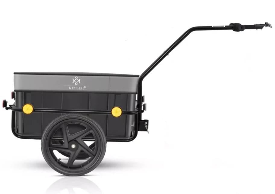 Прицеп велосипедный KESSER 60x85x145 см 2x16" Серый (4260692719215)
