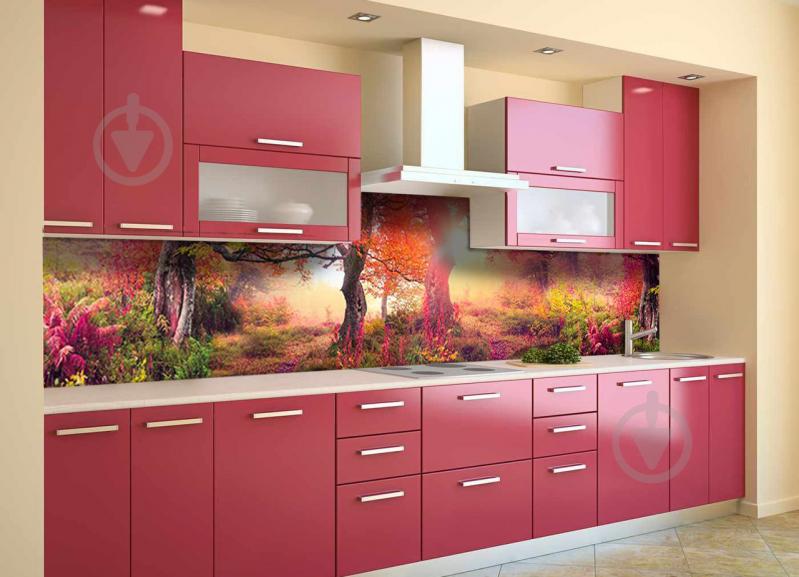 Скинали на кухню Zatarga «Осенний сад лес» 650х2500 мм виниловая 3Д наклейка кухонный фартук самоклеящаяся Z180354/1