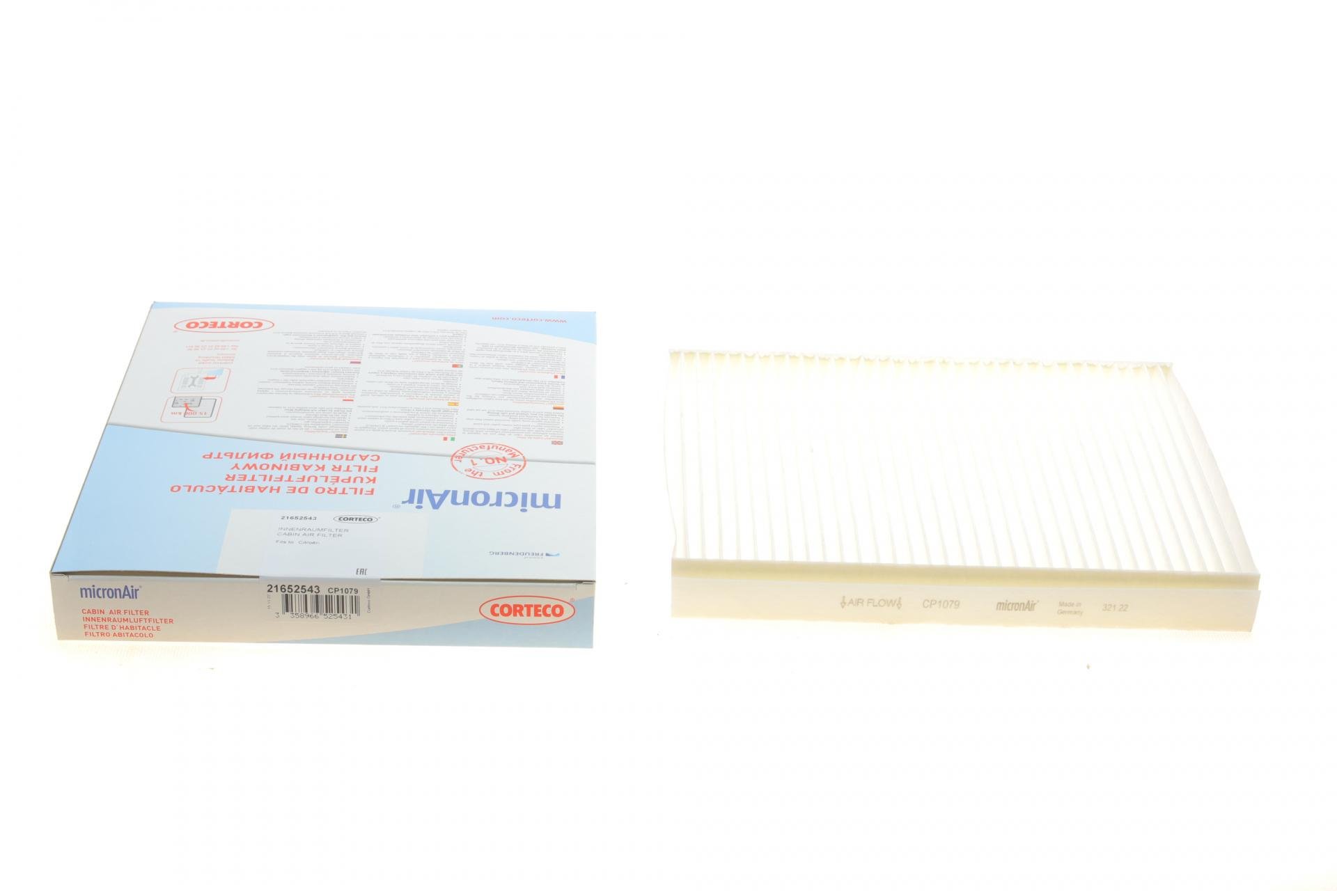 Фильтр салона CORTECO для Citroen Xsara Picasso 99-12 (21652543)