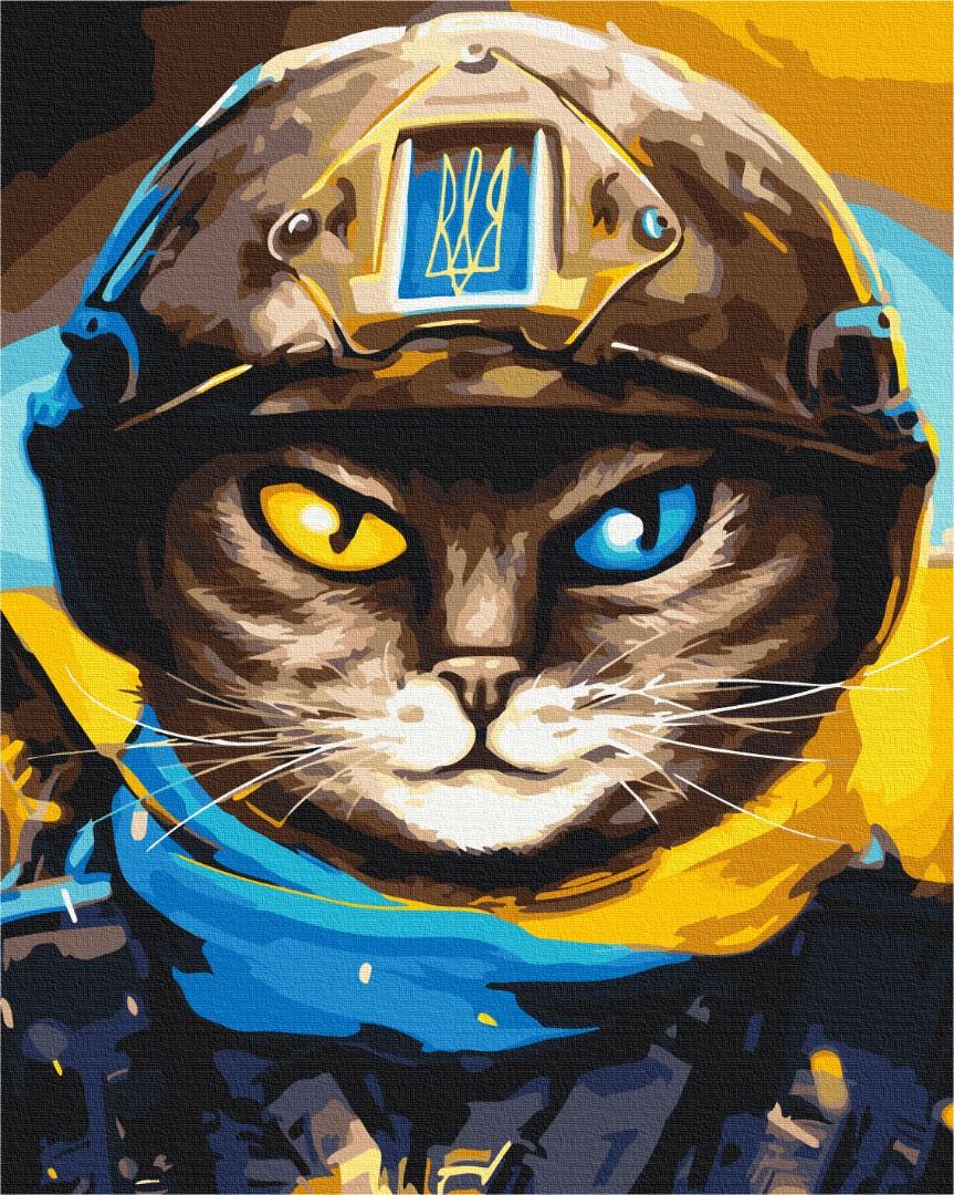 Картина по номерам Brushme Котик защитник 40х50 см (BS53083)