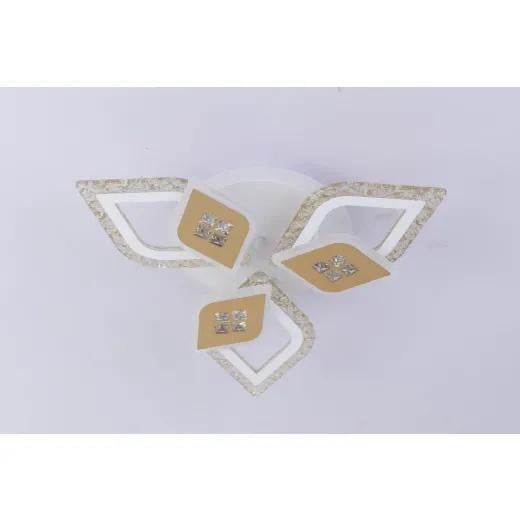 LED-люстра потолочная Valeso V-K39939-3+3+1 WT/Gold с пультом 88W (28687872)