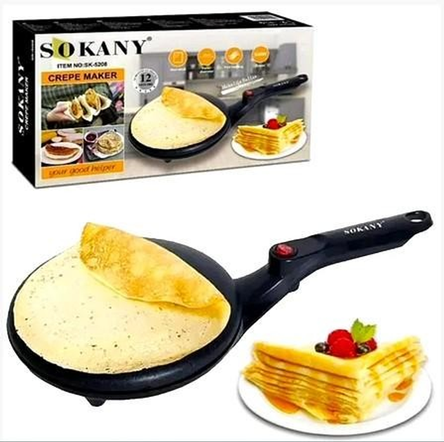 Млинниця електрична Sokany SK-5208 CREPE MAKER 650W (2741646637)