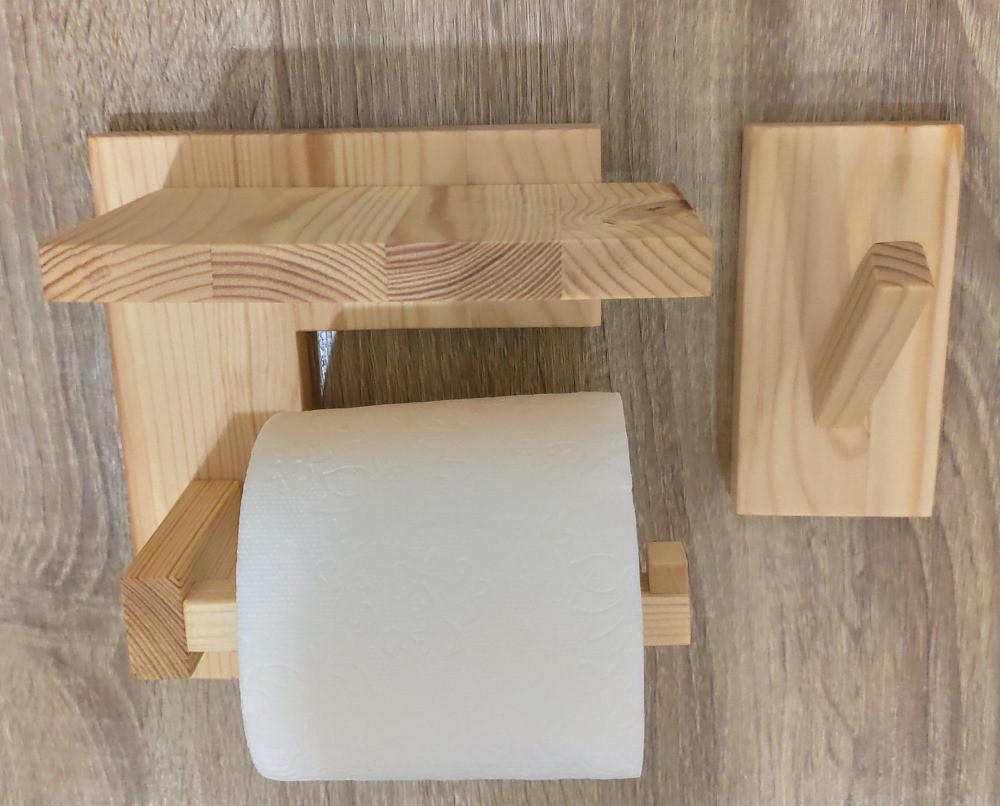 Держатель для туалетной бумаги с полочкой из дерева (2088456346) - фото 3 Держатель для туалетной бумаги с полочкой из дерева (2088456346) - фото 3