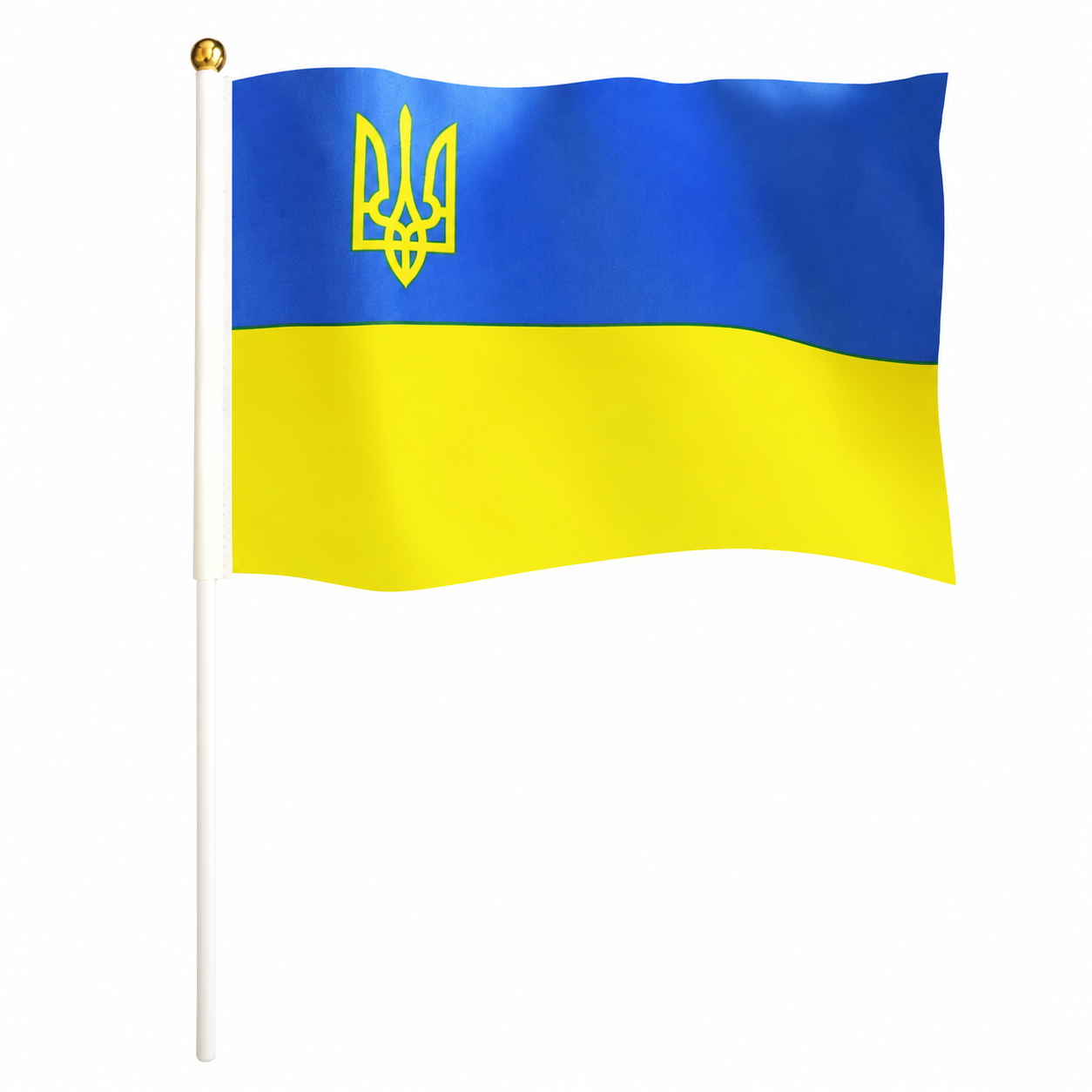Набор флажков Украины с Трезубцем 14x21 см 10 шт. Сине-желтый (SZ-780012)