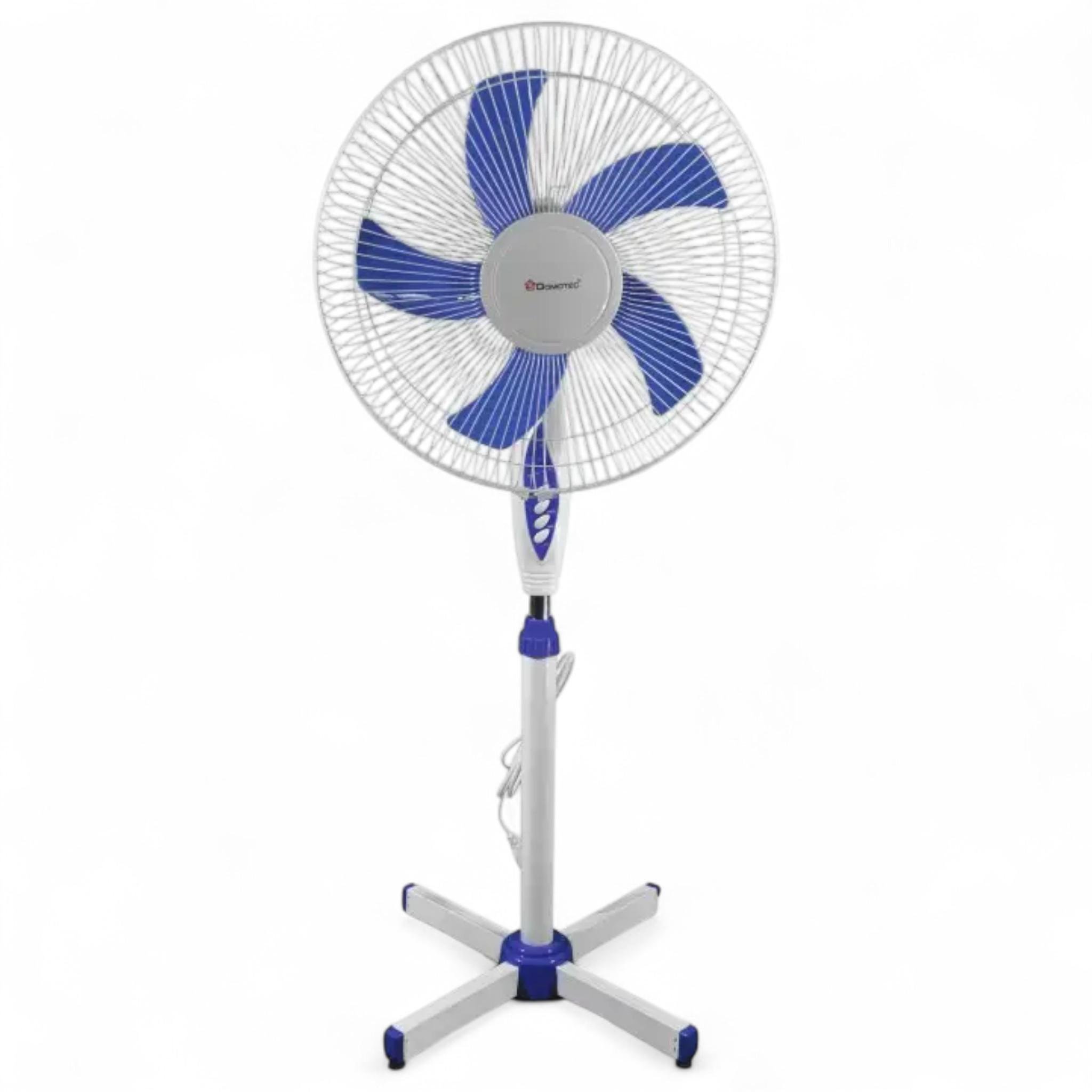 Вентилятор підлоговий Domotec MS-1620 40 Вт 3 швидкості White/Blue (V_MS1621White/Blue)