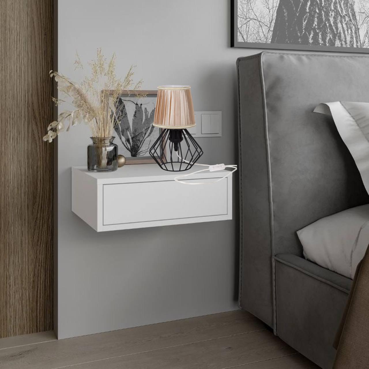 Лампа/нічник настільна з абажуром Бежевий (56-T108F03 BK+BG) - фото 2 Лампа/нічник настільна з абажуром Бежевий (56-T108F03 BK+BG) - фото 2