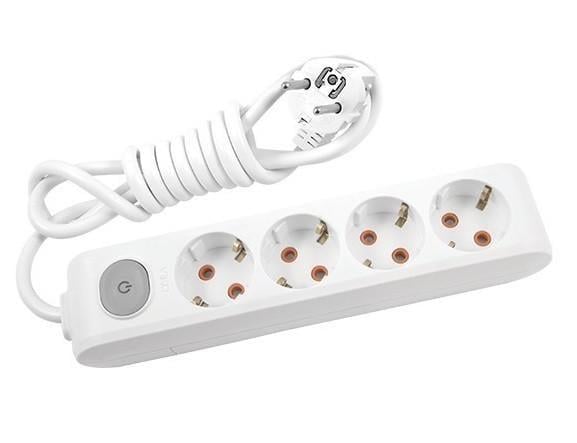 Удлинитель Viko Multi-Let 4 гнезда 5 м с заземлением с кнопкой (21751-е)
