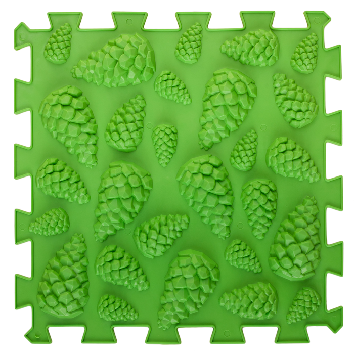 Развивающий коврик массажный Пазл шишки Зеленый (OR00001274)