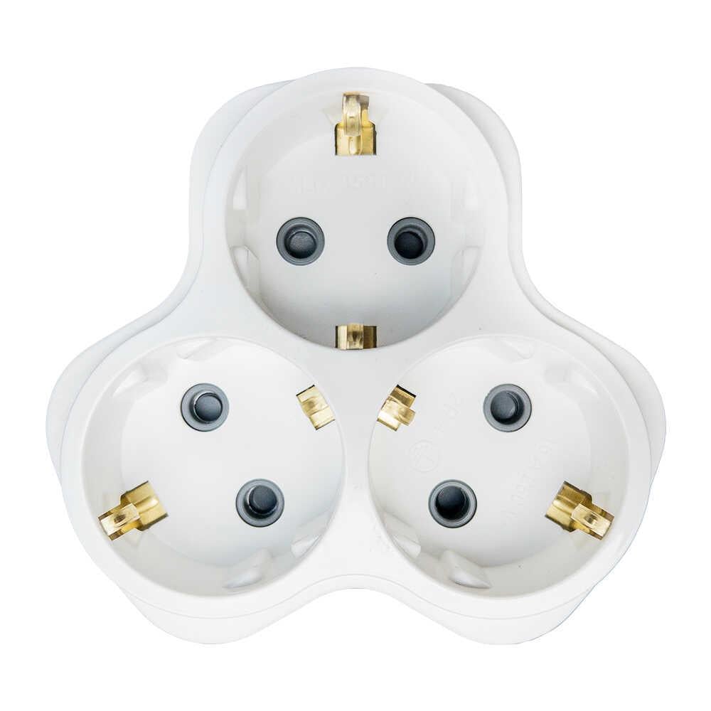 Трійник Violux з заземленням Білий (940800)