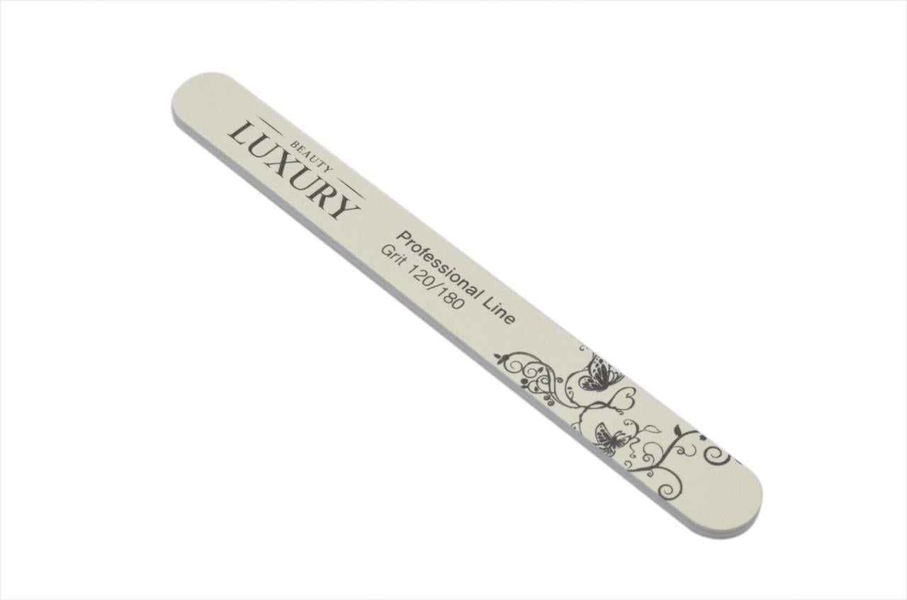 Пилка мінеральна для нігтів Beauty Luxury MF-01G 120/180 Білий