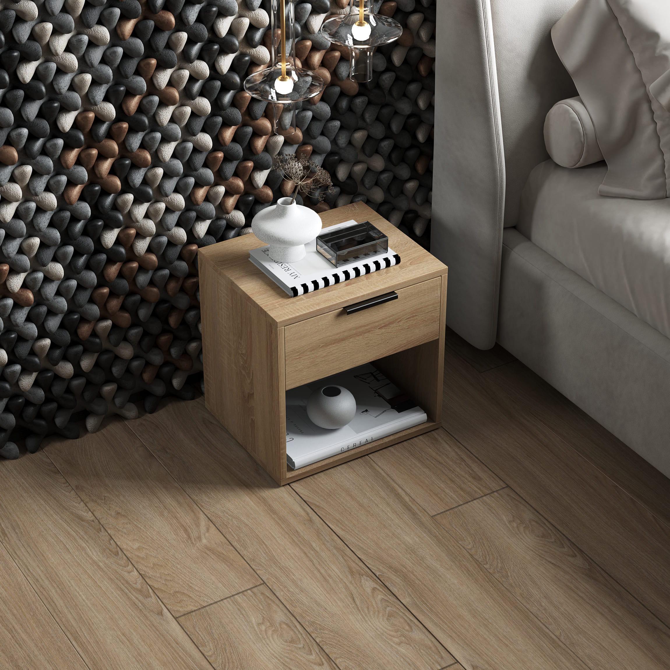 Тумба прикроватная с выдвижным ящиком Дуб Сонома (380614) - фото 1