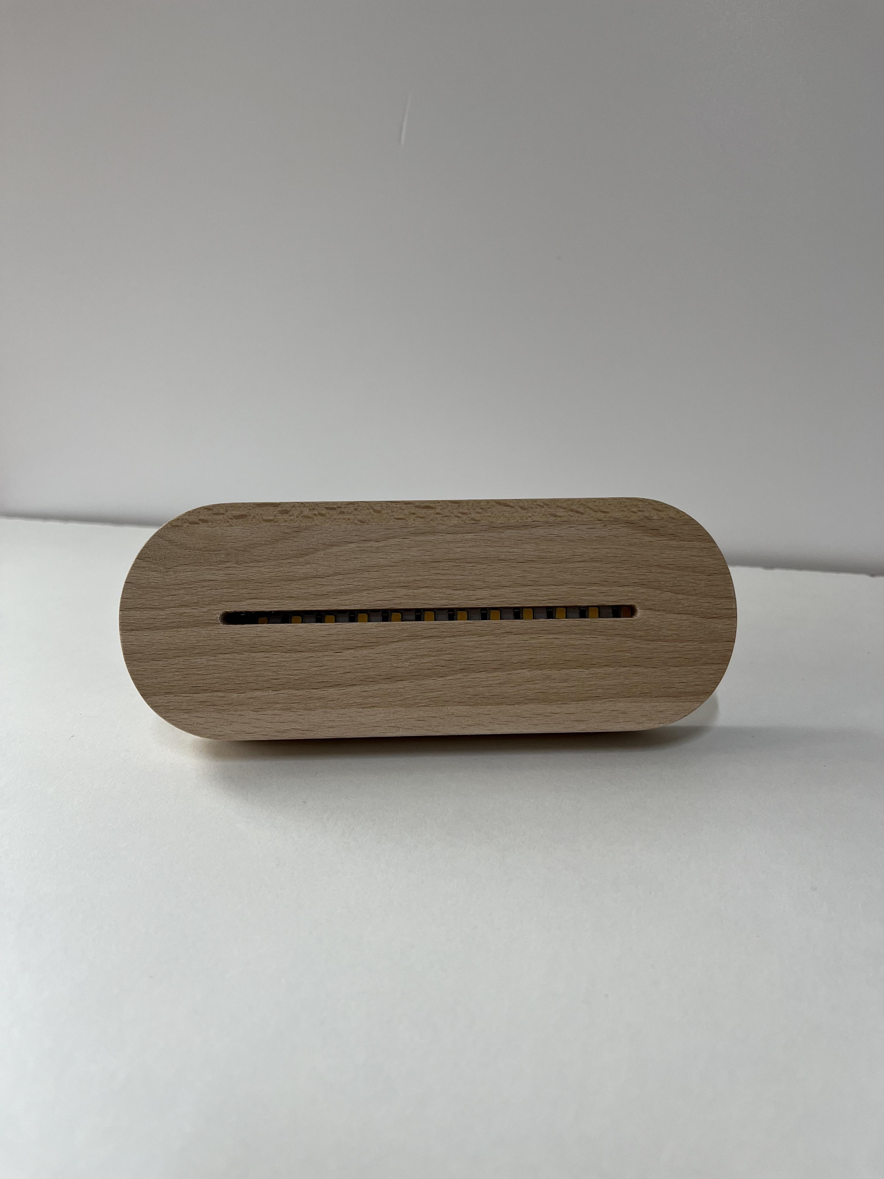 Підставка дерев'яна з LED підсвіткою USB-Type-C для скла акрилу А6 (PA6) - фото 5 Підставка дерев'яна з LED підсвіткою USB-Type-C для скла акрилу А6 (PA6) - фото 5