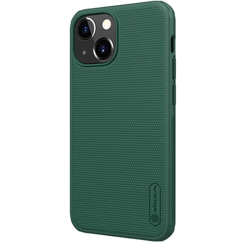 Противоударный Чехол Nillkin Matte Pro для Apple iPhone 13 / 14 (6.1") Зеленый / Deep Green - фото 3