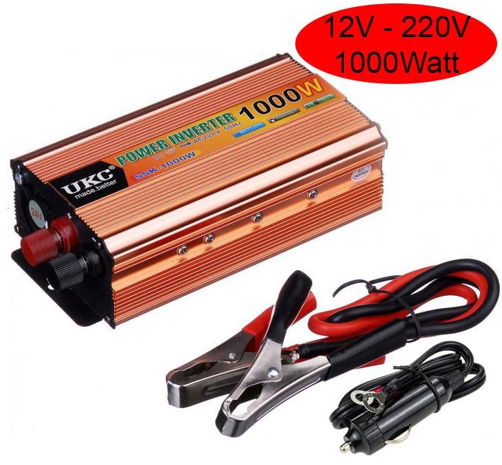 Інвертор 12V-220 UKC 1000W перетворювач напруги 12V-220V 1USB 1 розетка 1000 Вт - фото 2