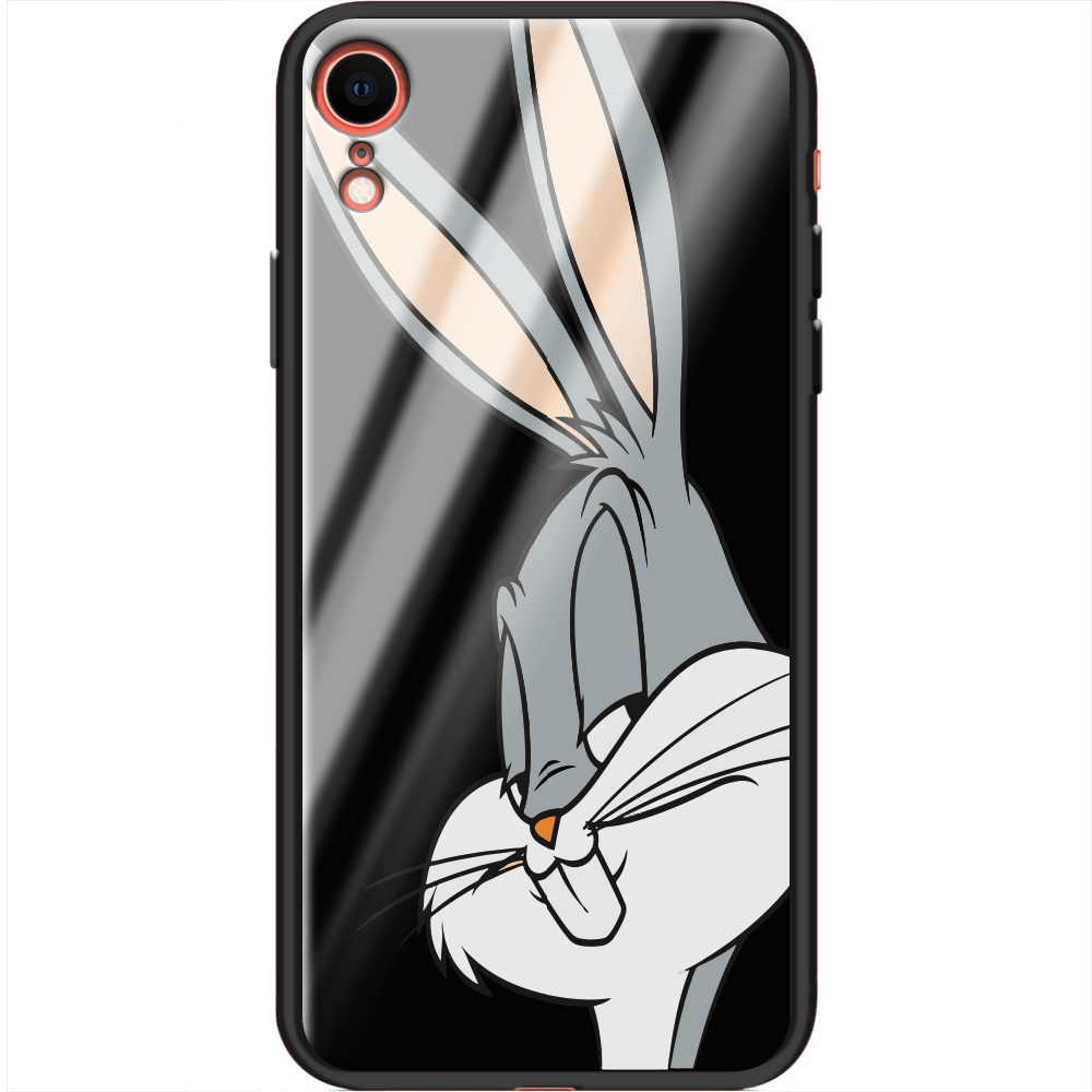 Чохол Boxface iPhone XR Lucky Rabbit Чорний силікон зі склом (35417-bk81-37736)