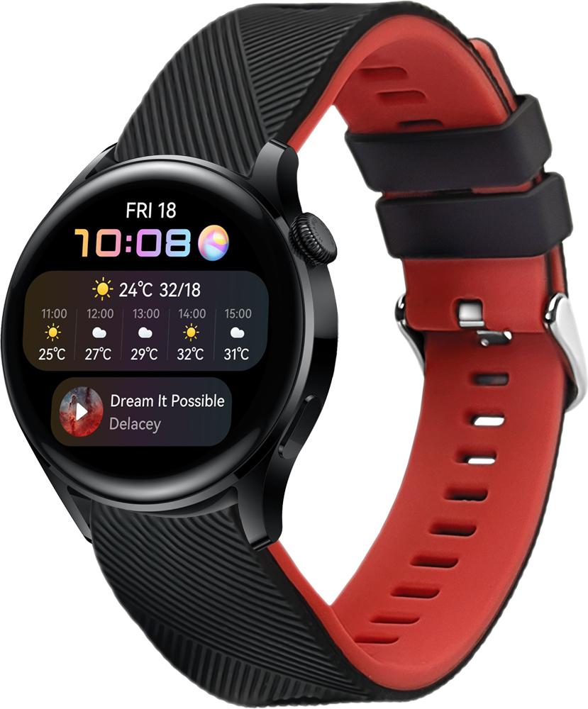 Ремешок Luminic для Huawei Watch 3 Black/Red (26670-44) Ремешок Luminic для Huawei Watch 3 Black/Red (26670-44)