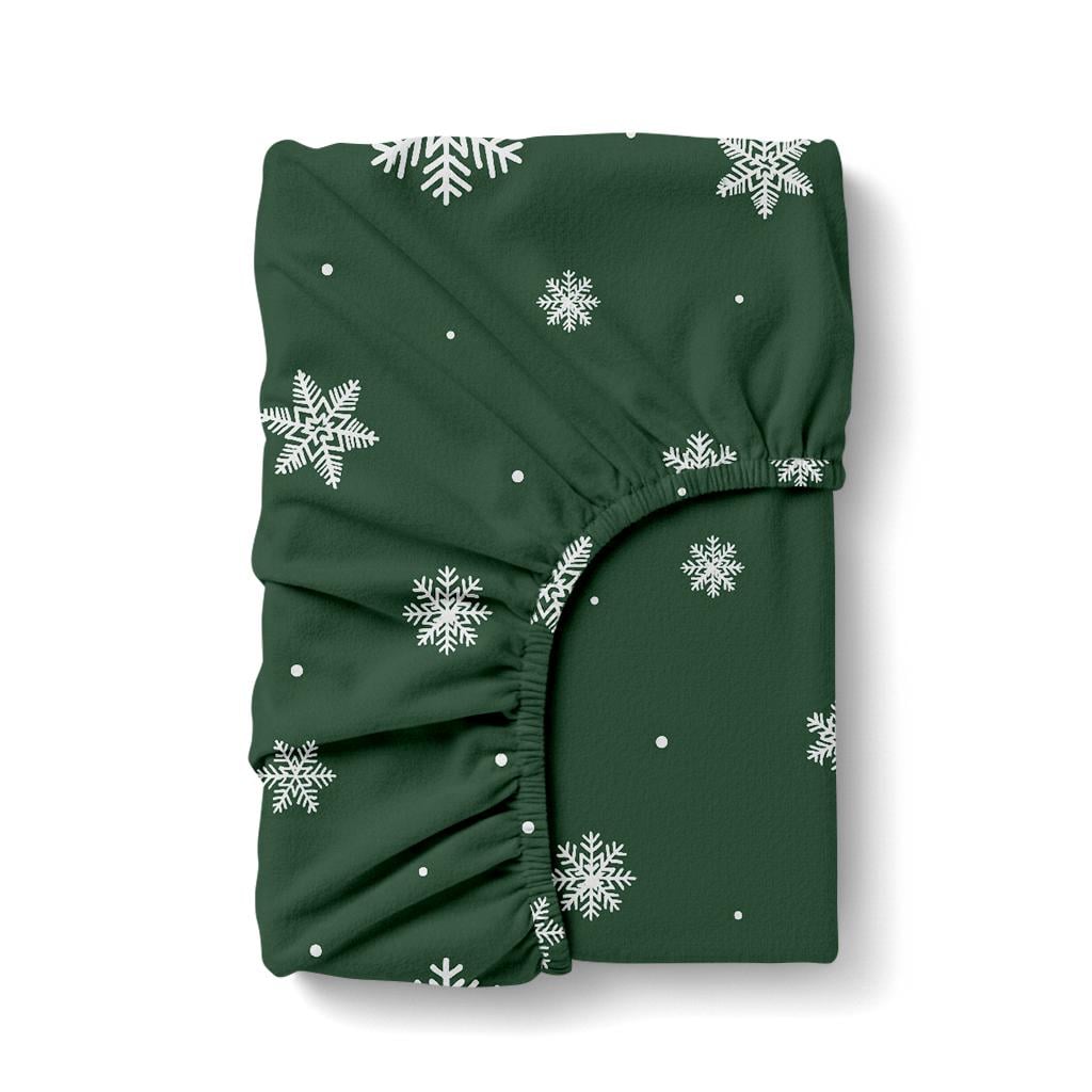 Простынь на резинке Cosas SNOWFLAKES FOREST фланель 160х200х20 см (4822052475751)