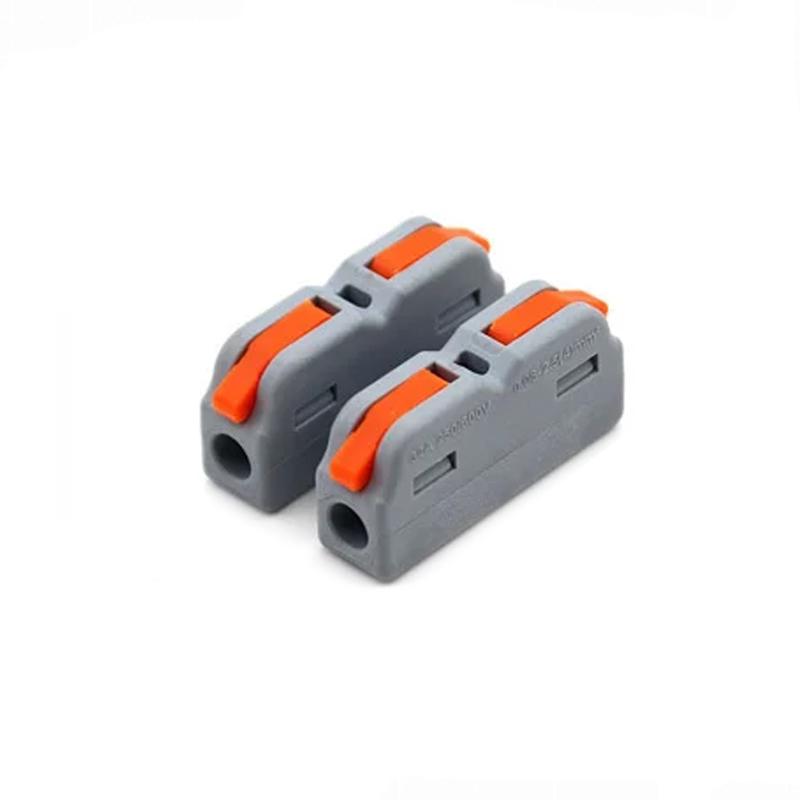 Клемма проходная Tactix 0,08-4 мм2 32А 2х1-2х1 одинарная 29,6х21,2х14 мм рычаг крепеж 2,9 мм Оранжевый (SCH-2)