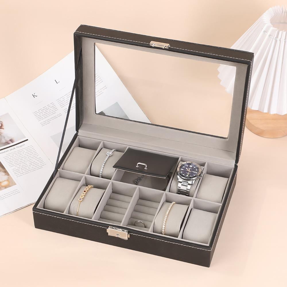 Скринька футляр для прикрас для зберігання коштовностей і аксесуарів зі штучної шкіри 30,3х20,3х8 см