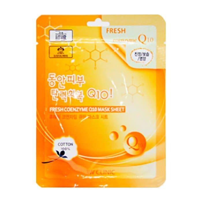 Маска для лица омолаживающая Q10 3W Clinic Fresh Coenzyme Q10 Mask Sheet с коэнзимом 1 шт. (1239302519)