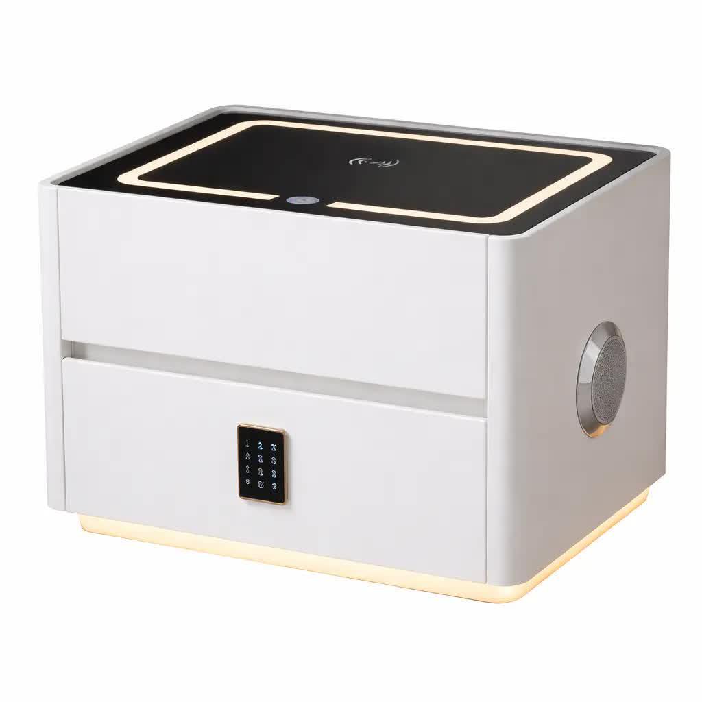 Тумба смарт QYJXF02 из экокожи с LED-подсветкой/USB/датчик движения/ беспроводная зарядка/Bluetooth-аудио 47х39х48 см Белый (33084878) Тумба смарт QYJXF02 из экокожи с LED-подсветкой/USB/датчик движения/ беспроводная зарядка/Bluetooth-аудио 47х39х48 см Белый (33084878)