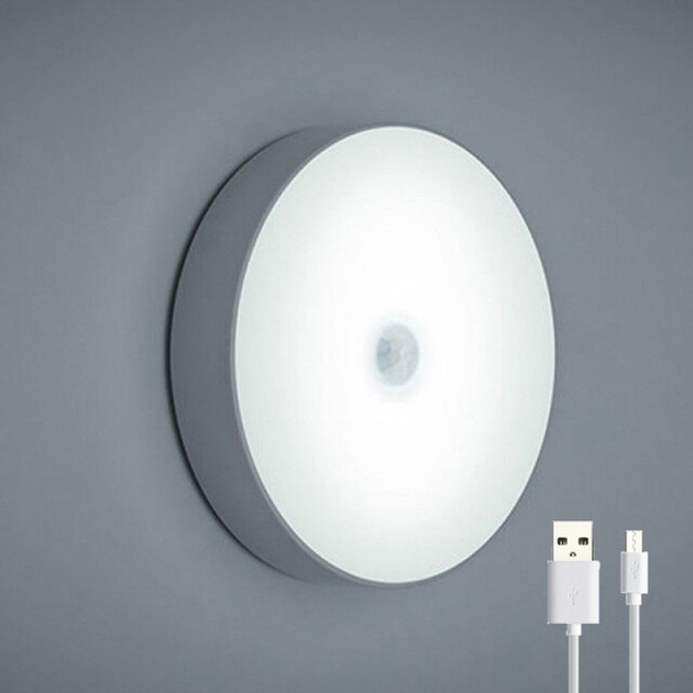 Нічник бездротовий з датчиком руху Білий холодний (20074)