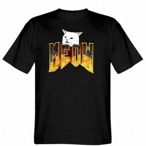 Футболка мужская Gildan Doom меов cat XL Черный (19276033-2-112864-XL)