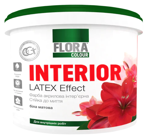 Фарба акрилова FLORA Color Latex Effect INTERIOR 1,4 кг (dc821)