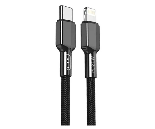 Кабель дата Xo NB-Q183A с функцией быстрой зарядки 2,2A Type-C to Lightning 20W 1 м Black