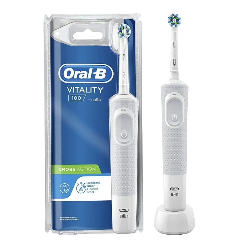 Электрическая зубная щетка Oral-B Braun Vitality Cross Action D100 White (23456)