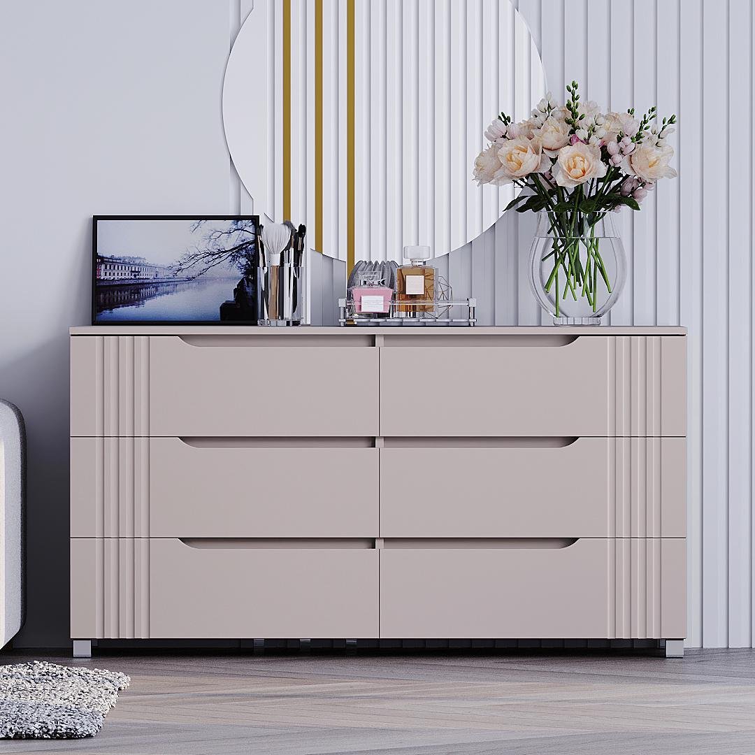 Комод Портленд К-307 МДФ 140х76х40 см Кашемир (01453)