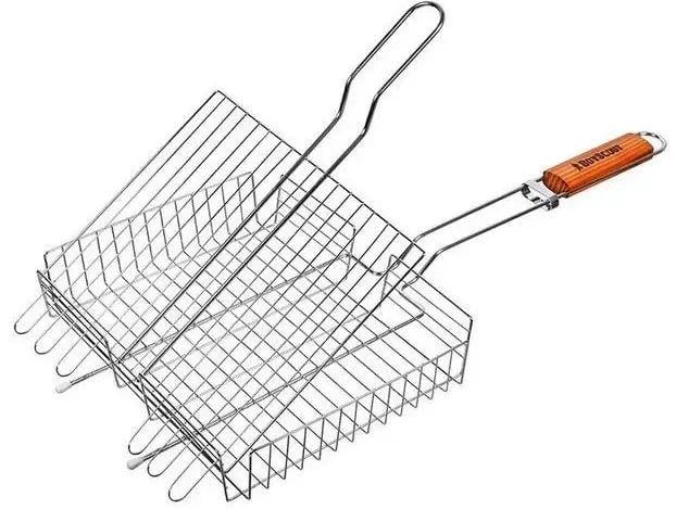 Решетки-гриль для овощей/барбекю/мяса UNIQUE из нержавеющей стали с никелированным покрытием M 33x26x6 см