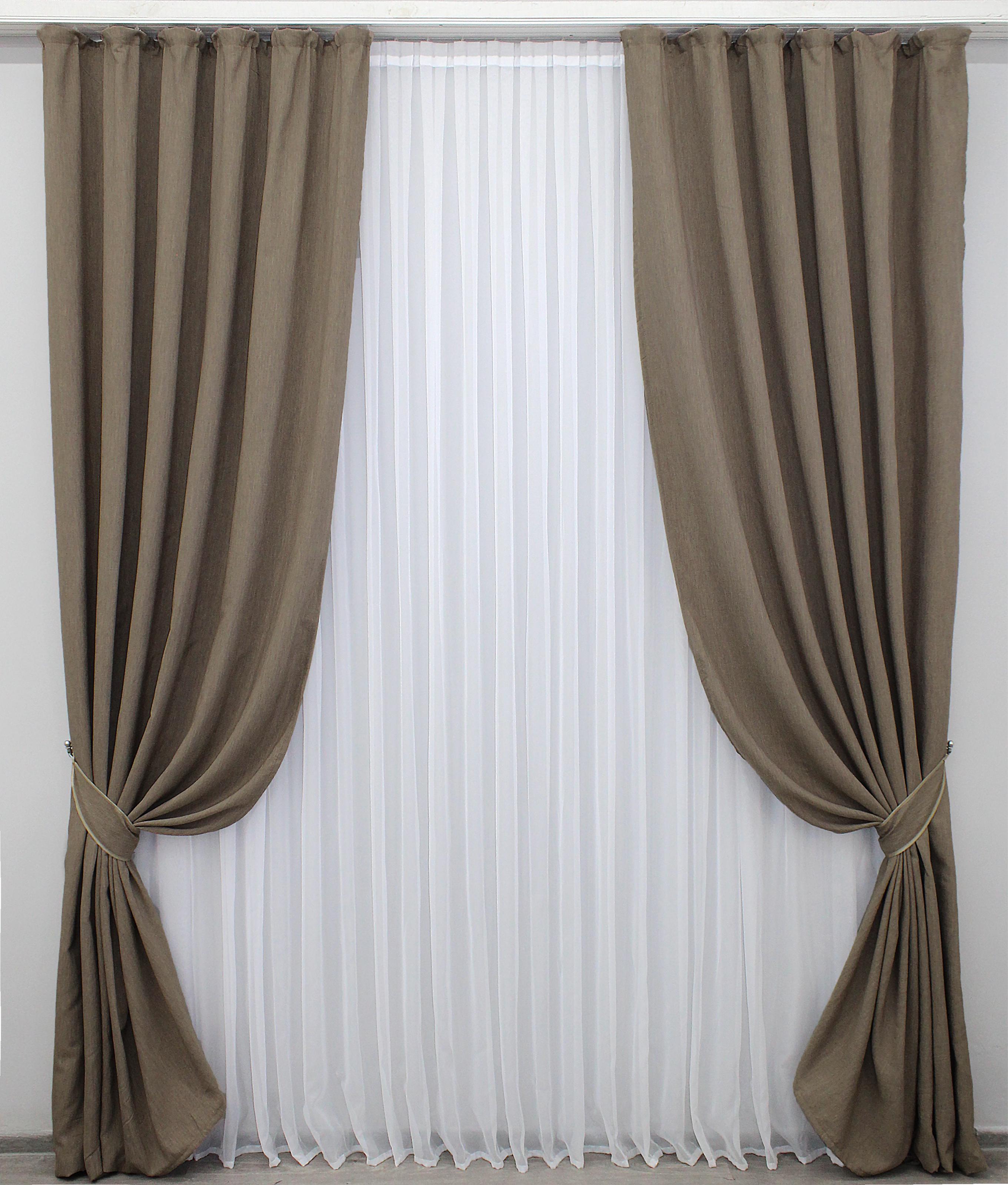 Комплект штор VR-Textil Ibiza № 1187ш 150х270 см 2 шт. Капучино (33-0025)