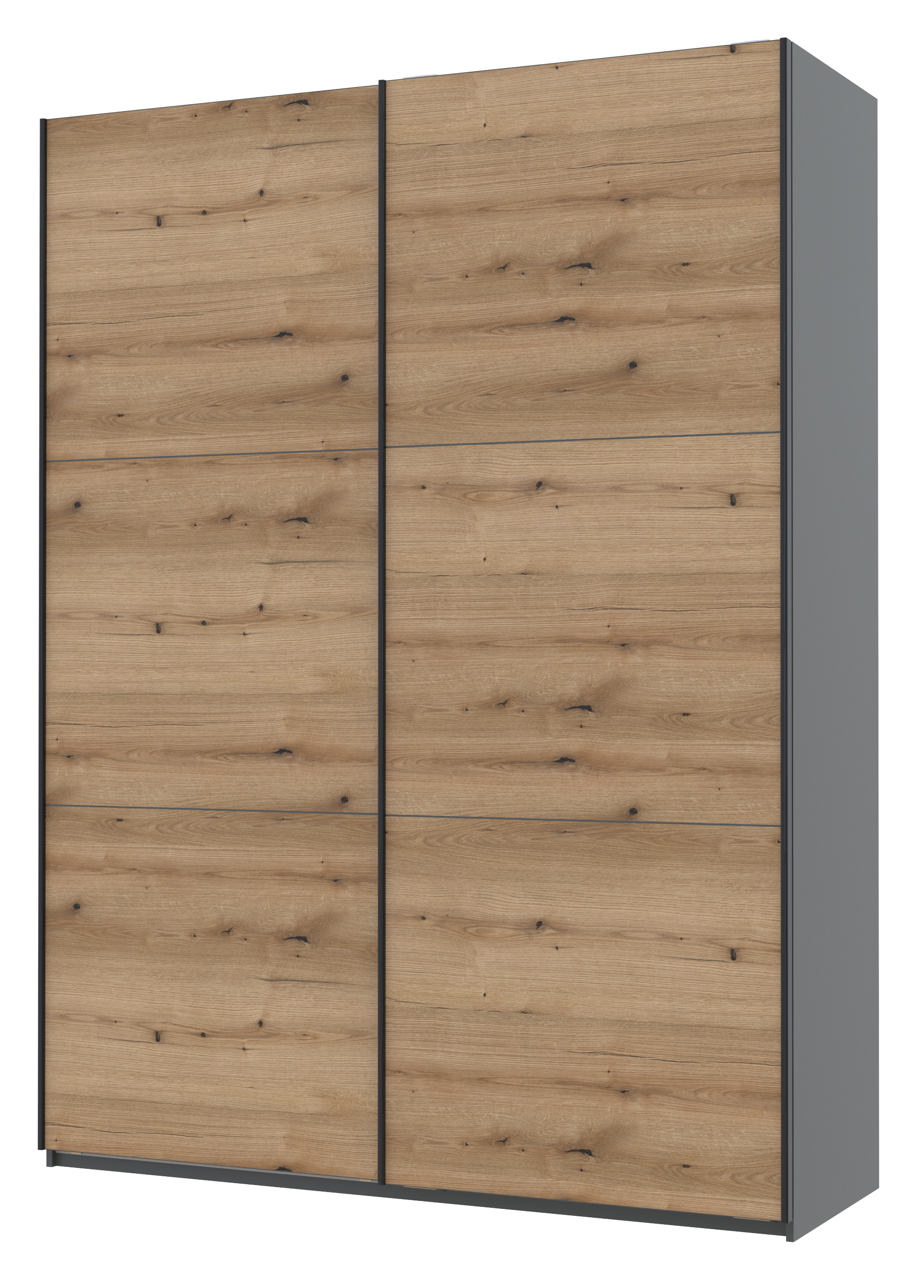 Шафа-купе дводверна Doros G-Caiser 180х60х240 см Графітовий/Дуб Евок (DRS-011229)