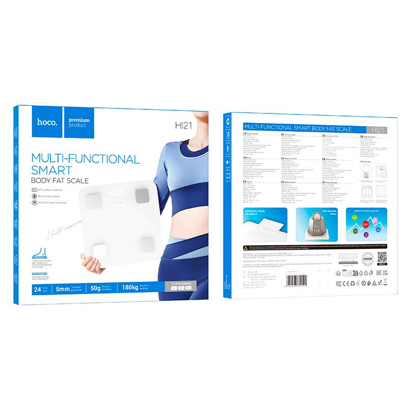 Весы электронные напольные Hoco HI21 Smart Body Fat Scale соединение со смартфоном контроль здоровья White (621237) - фото 6 Весы электронные напольные Hoco HI21 Smart Body Fat Scale соединение со смартфоном контроль здоровья White (621237) - фото 6
